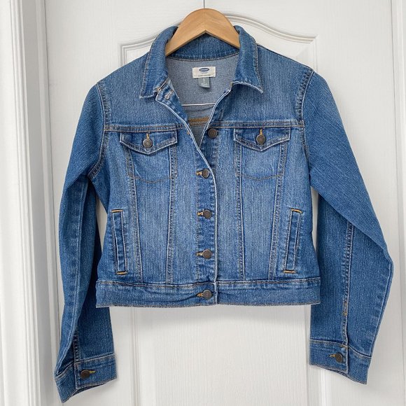 🎬✨ Old Navy - Girls Stretch Denim Jacket XL (14) - Picture 1 of 6